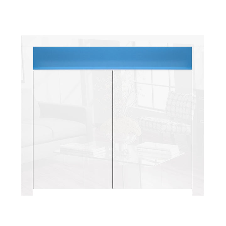 P&F SkyWay Buffet Sideboard LED High Gloss White