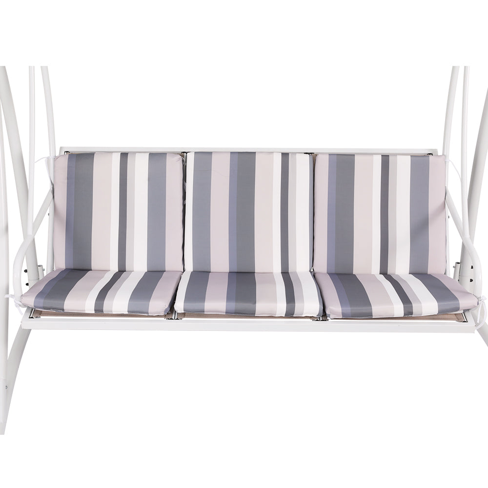 P&F ZennHome Outdoor Swing Chair Garden Bench 3 Seater Canopy Cushion Furniture