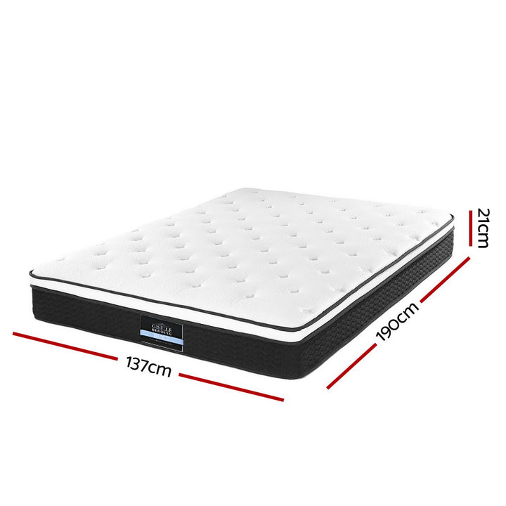 P&F SleepNice Bedding Jadi Euro Top Bonnell Spring Mattress 21cm Thick Double