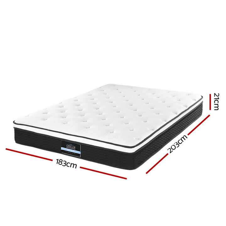 P&F SleepNice Bedding Jadi Euro Top Bonnell Spring Mattress 21cm Thick King