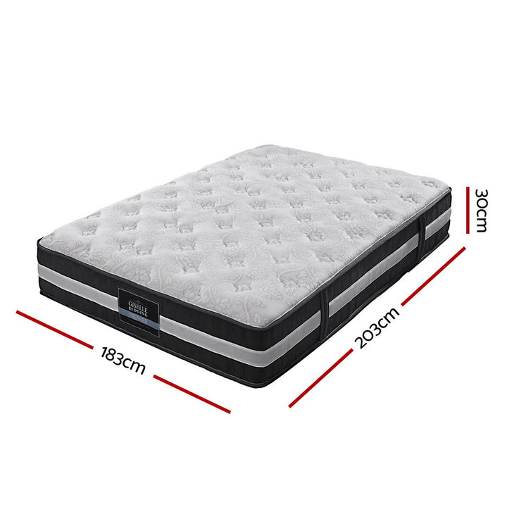 P&F SleepNice King Mattress Bed Size 7 Zone Pocket Spring Medium Firm Foam 30cm