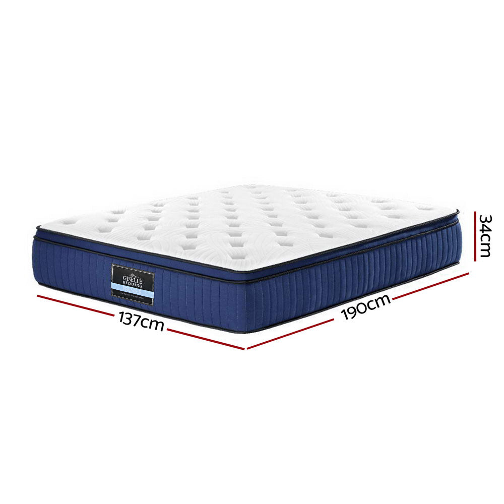 P&F SleepNice Bedding Franky Euro Top Cool Gel Pocket Spring Mattress 34cm Thick Double