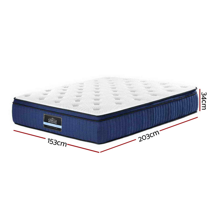 P&F SleepNice Bedding Franky Euro Top Cool Gel Pocket Spring Mattress 34cm Thick Queen