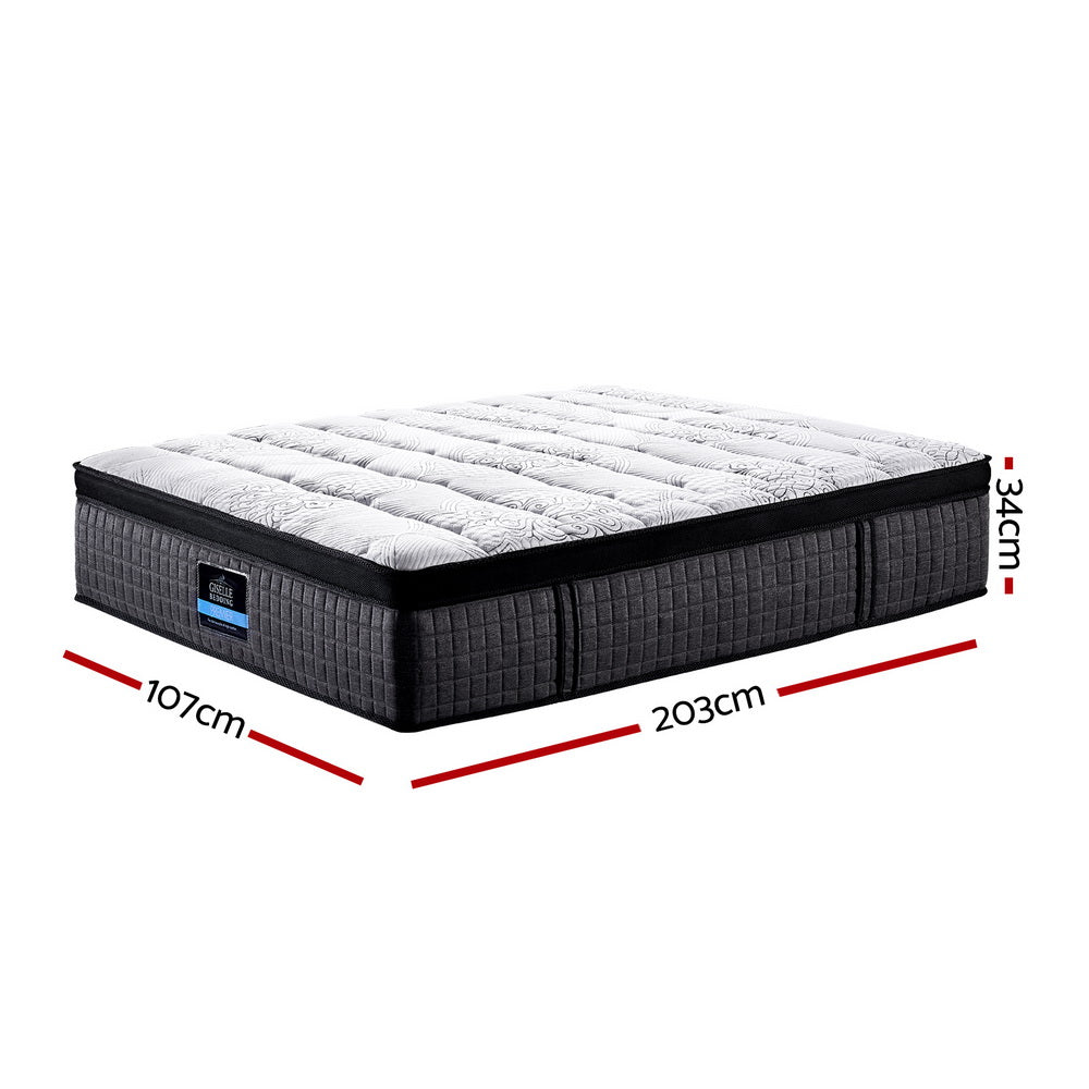 P&F SleepNice  Mattress 9 Zone Pocket Spring Latex Foam Medium Firm 34cm King Single