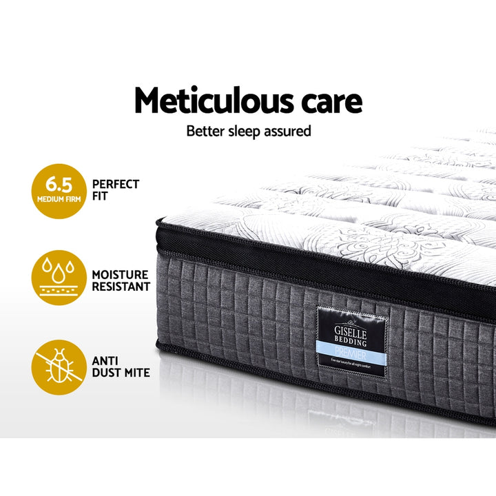 P&F SleepNice  Mattress 9 Zone Pocket Spring Latex Foam Medium Firm 34cm King Single