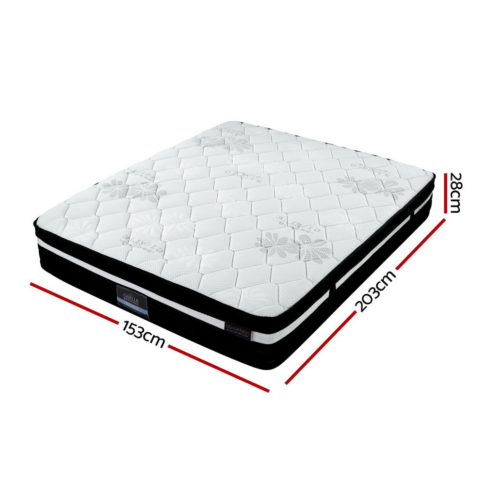 P&F SleepNice Bedding Regine Euro Top Pocket Spring Mattress 28cm Thick - Queen