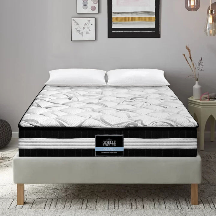 P&F SleepNice Bedding Mykonos Euro Top Pocket Spring Mattress 30cm Thick Double