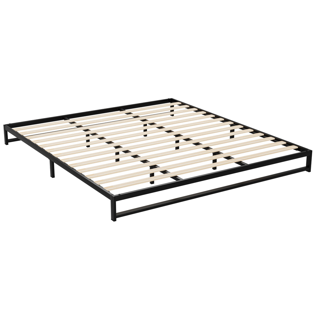 P&F ZennHome Metal Bed Frame King Size Bed Black