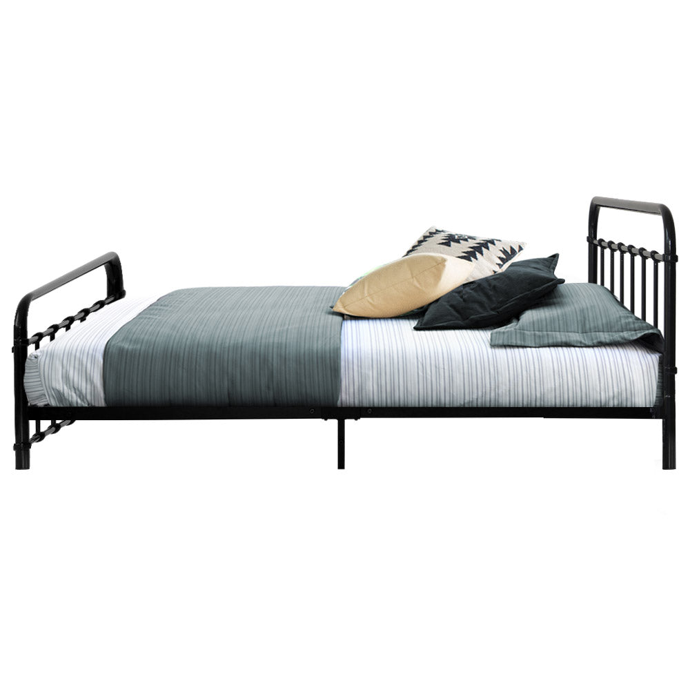 P&F DreamStyle LEO Metal Bed Frame - Double (Black)