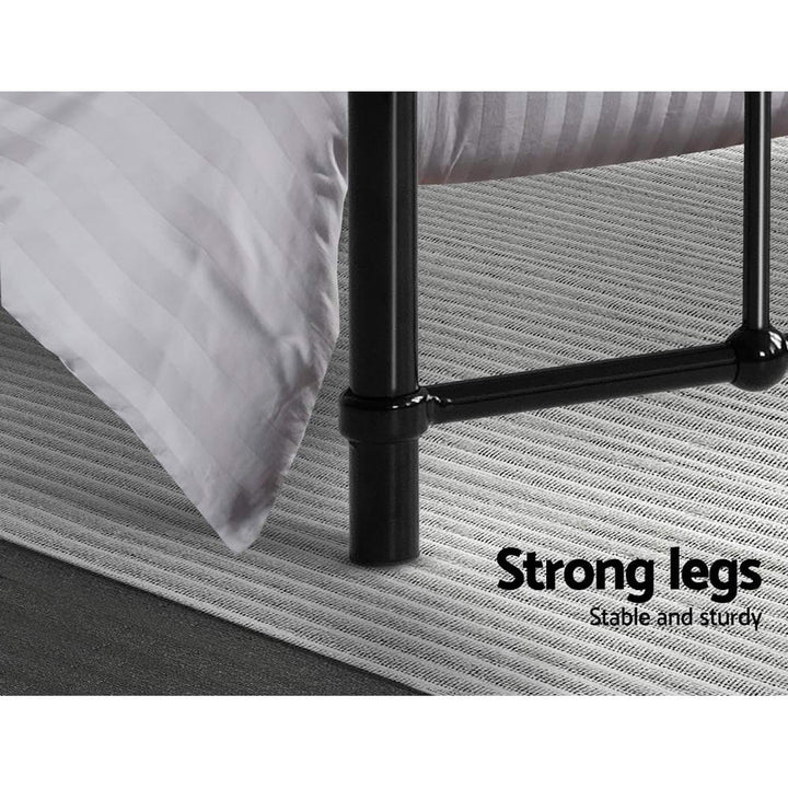 P&F DreamStyle LEO Metal Bed Frame - Double (Black)