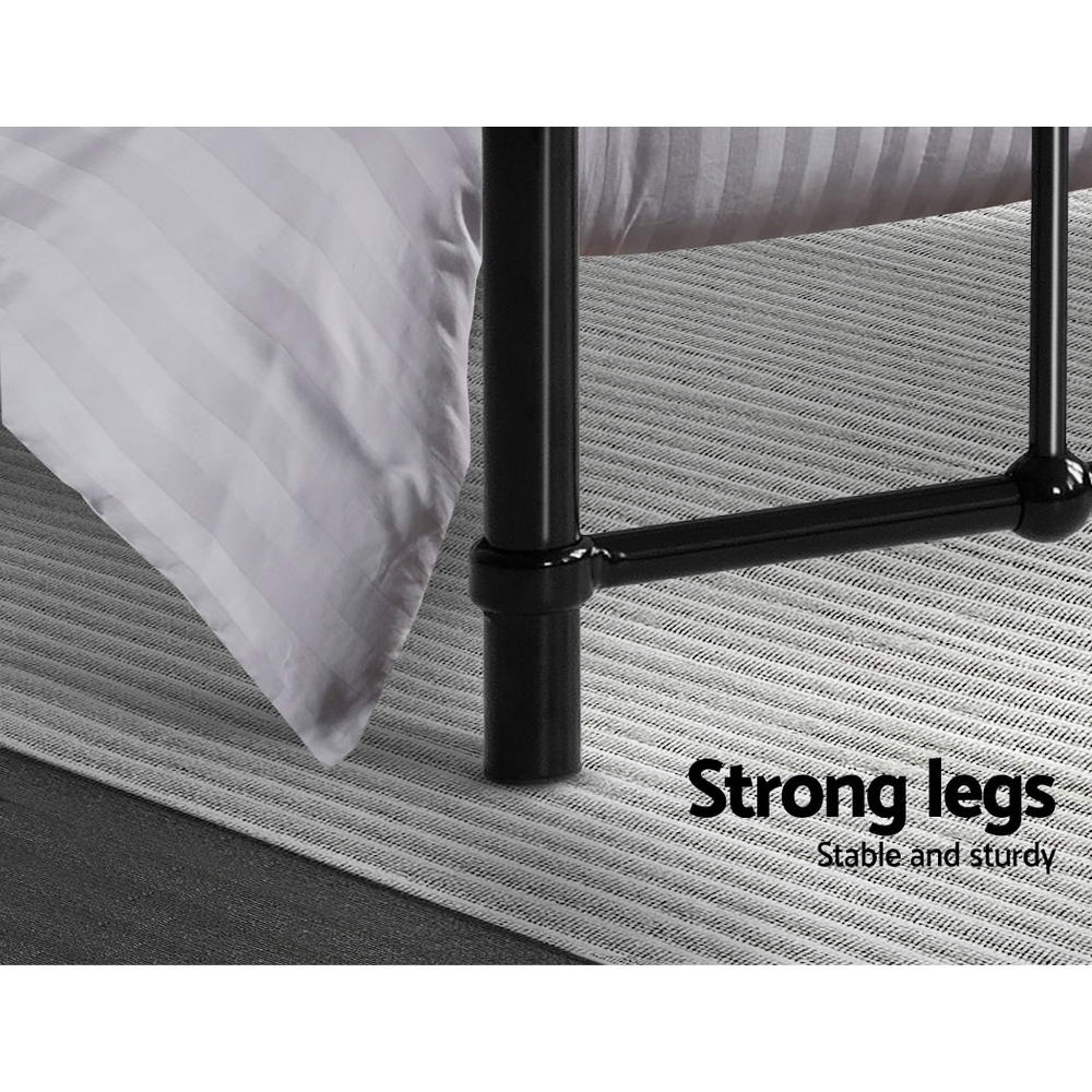 P&F DreamStyle LEO Metal Bed Frame KS King Single - Black