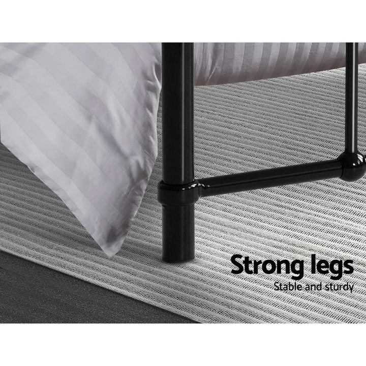 P&F DreamStyle LEO Metal Bed Frame KS King Single - Black