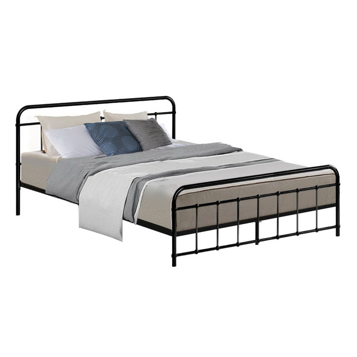 P&F DreamStyle LEO Metal Bed Frame - Queen (Black)