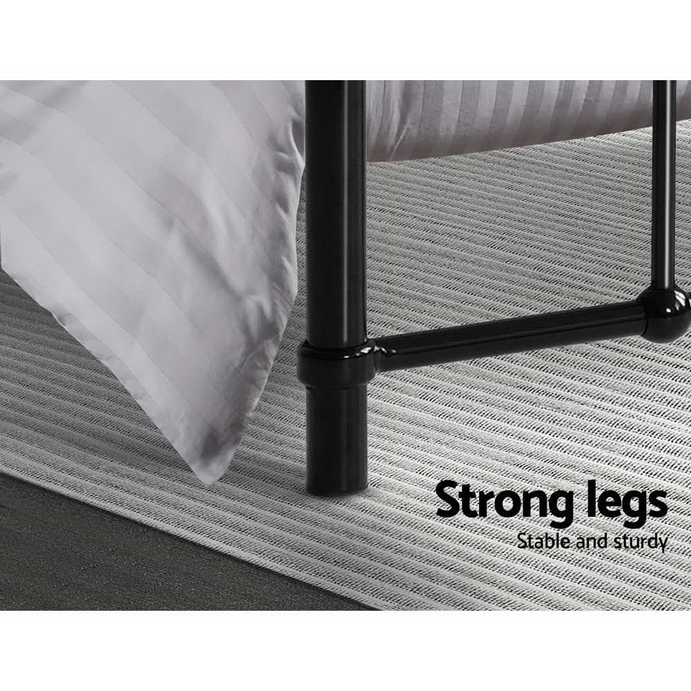 P&F DreamStyle LEO Metal Bed Frame - Queen (Black)