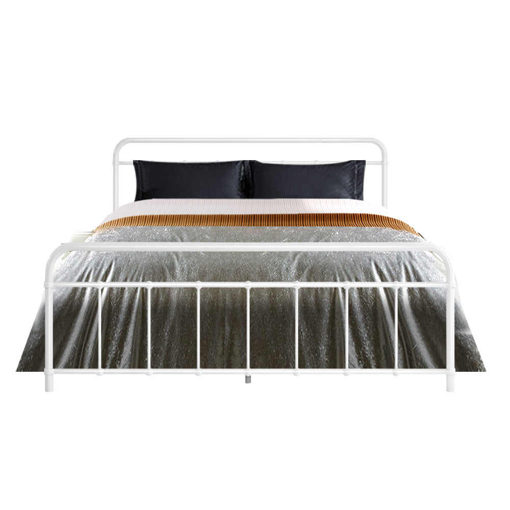 P&F DreamStyle Metal Bed Frame - Queen (White)