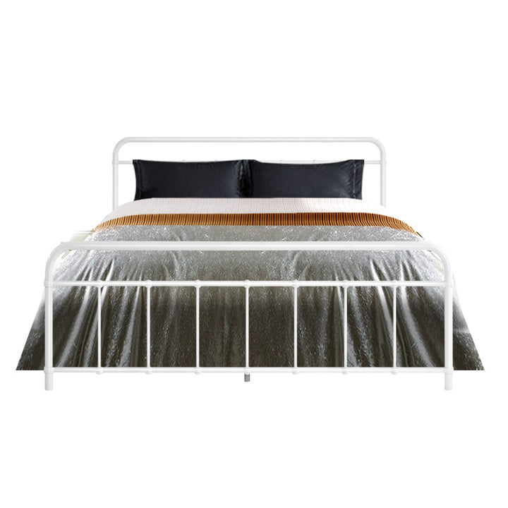 P&F DreamStyle Metal Bed Frame - Queen (White)