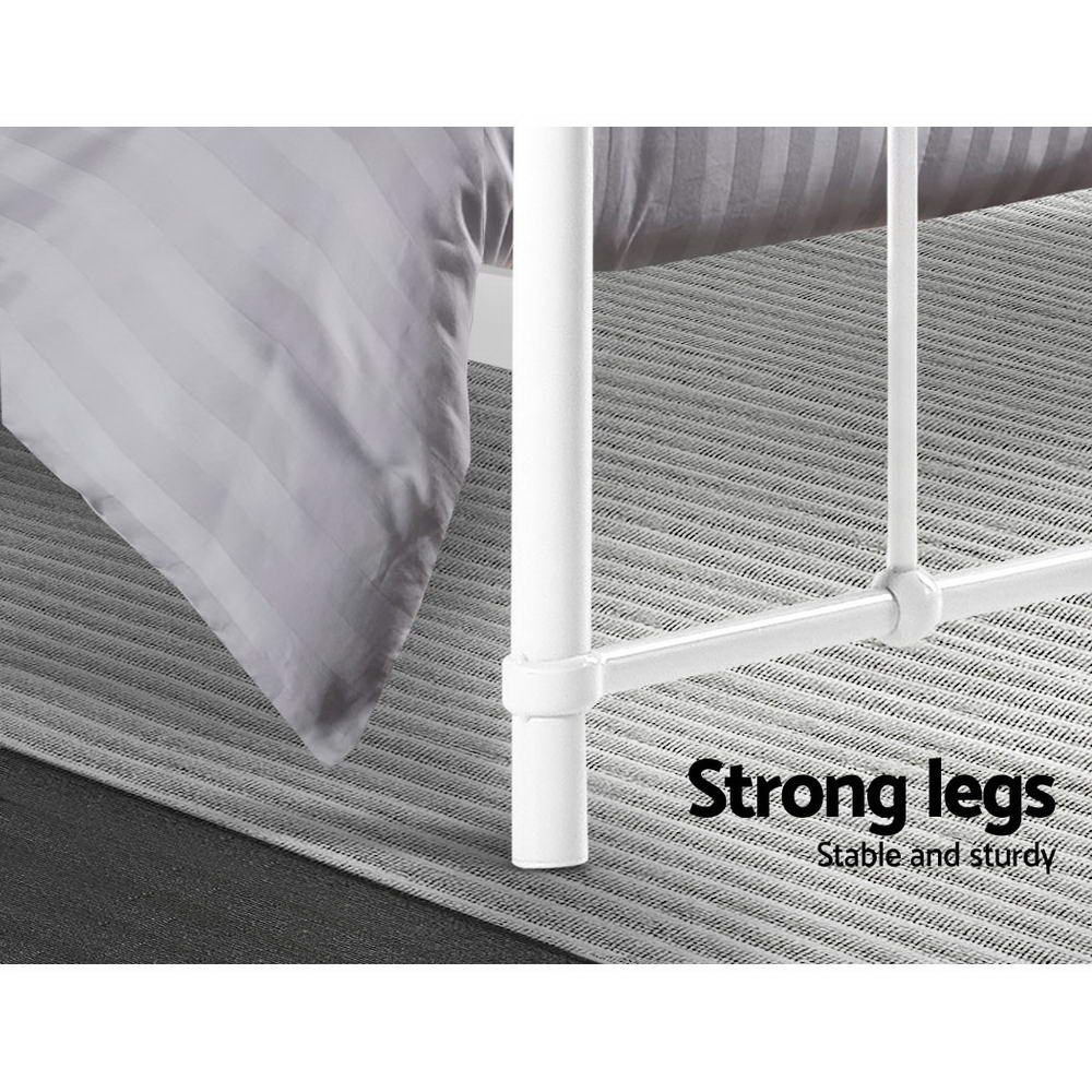 P&F DreamStyle Metal Bed Frame - Queen (White)