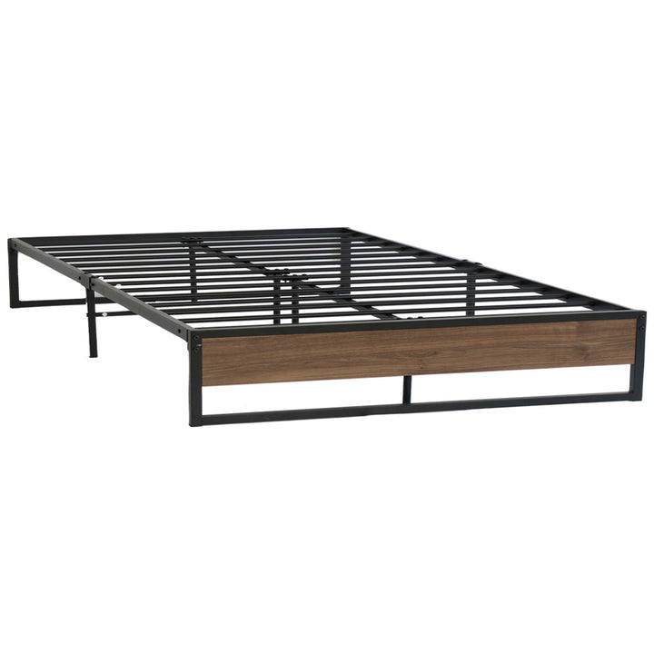 P&F DreamStyle Metal Bed Frame Queen Size Base Wooden