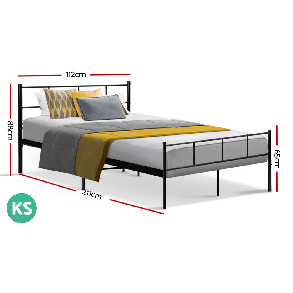 P&F DreamStyle Metal Bed Frame King Single Size