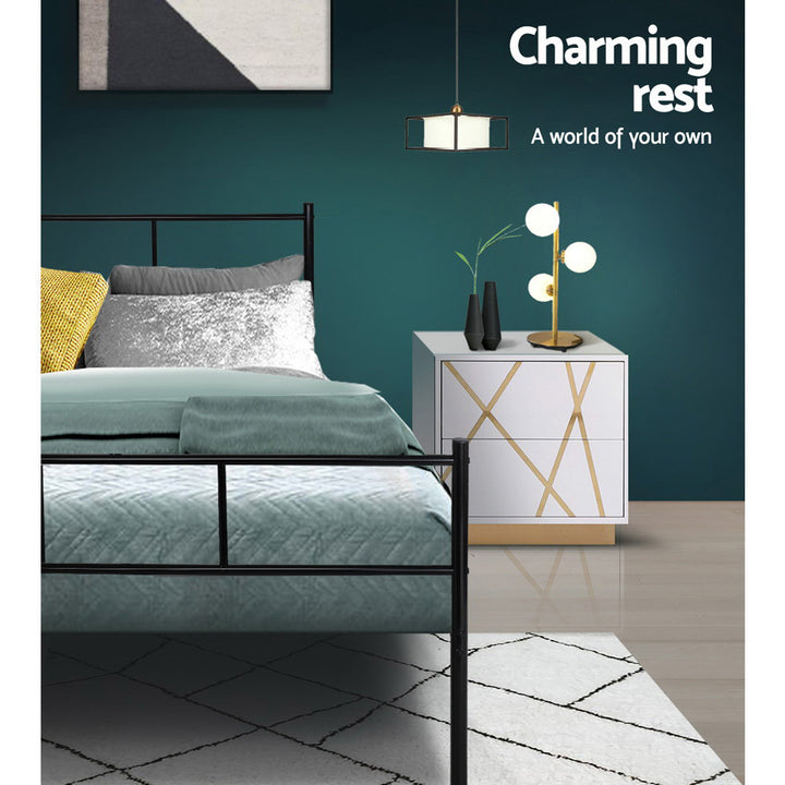 P&F DreamStyle Metal Bed Frame King Single Size