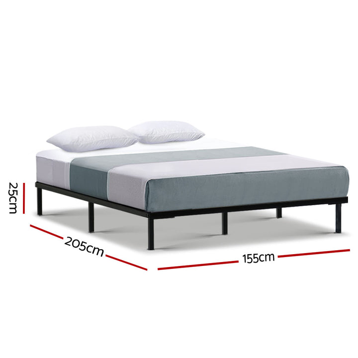 P&F DreamStyle Metal Bed Frame Queen Size Bed Black