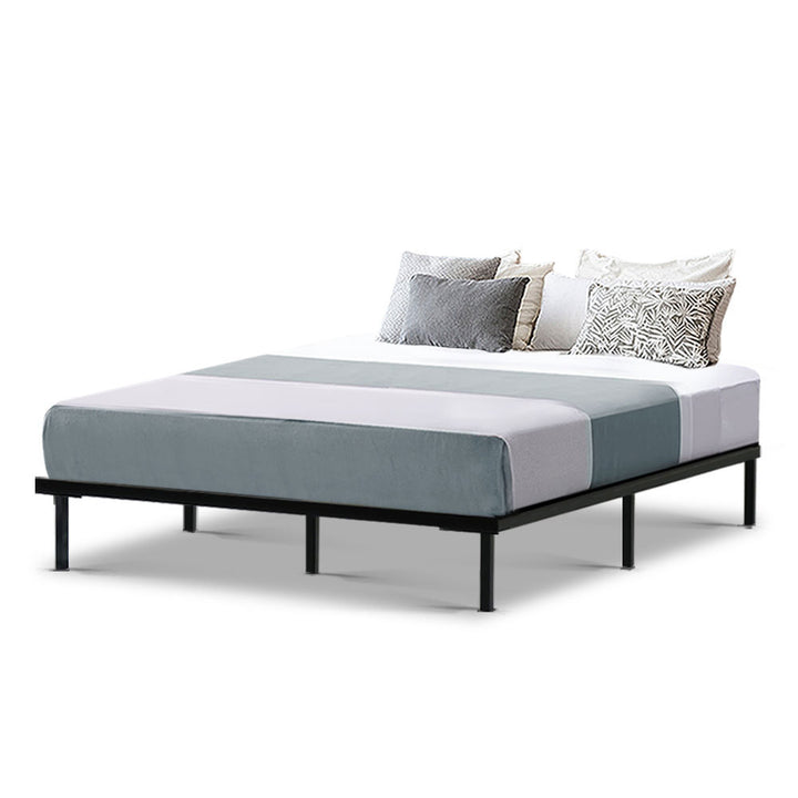 P&F DreamStyle Metal Bed Frame Queen Size Bed Black