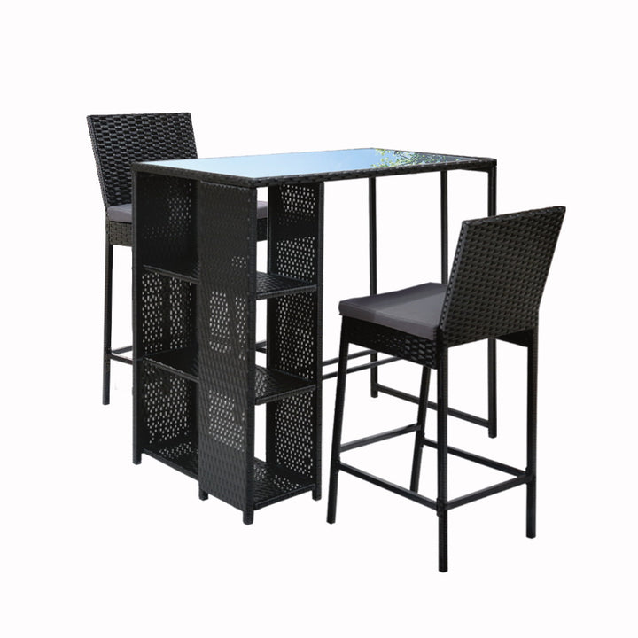 P&F ZennHome 3 PCS Outdoor Bar Table Set