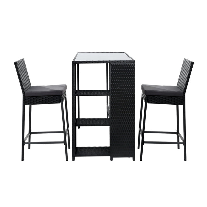 P&F ZennHome 3 PCS Outdoor Bar Table Set