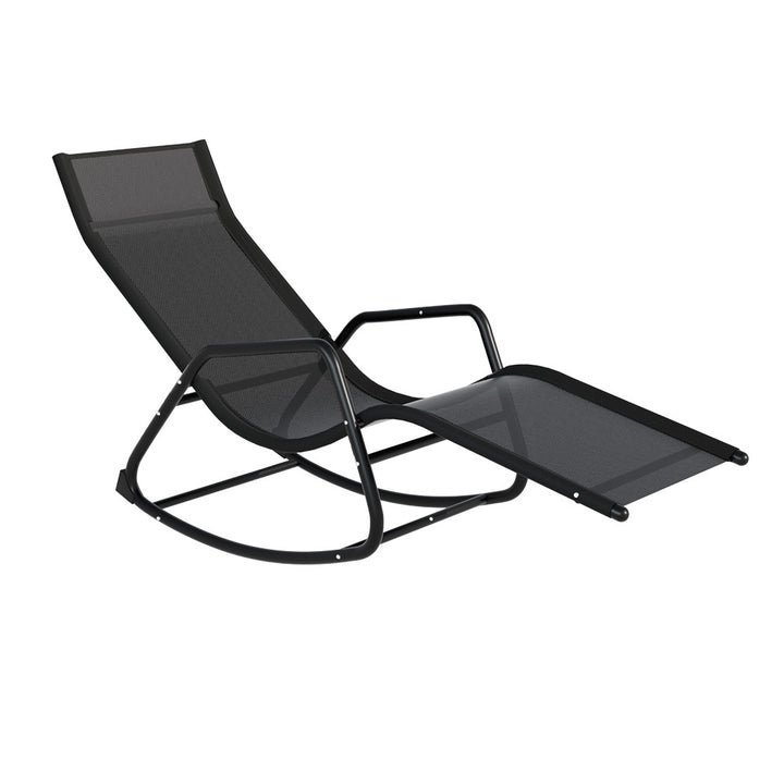 P&F ZennHome Sun Lounge Rocking Chair Outdoor Lounger Patio Furniture Pool Garden