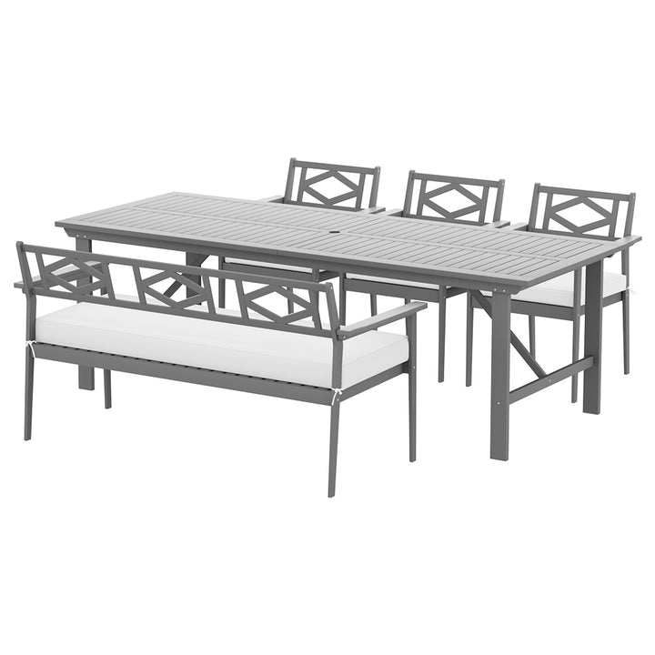 P&F ZennHome 5pcs Outdoor Furniture Dining Set 6 Seater