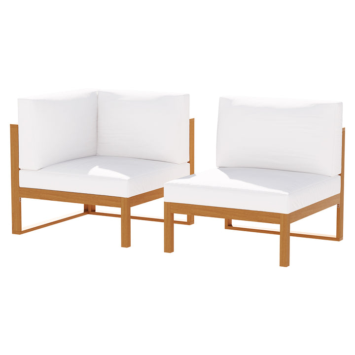 P&F ZennHome 5 Pieces Outdoor Sofa Set 4-Seater