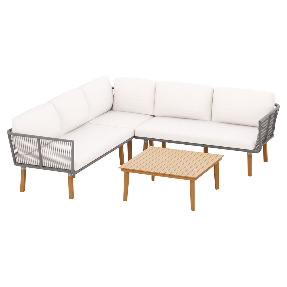 P&F ZennHome 4pcs Outdoor Sofa Set 5 Seaters