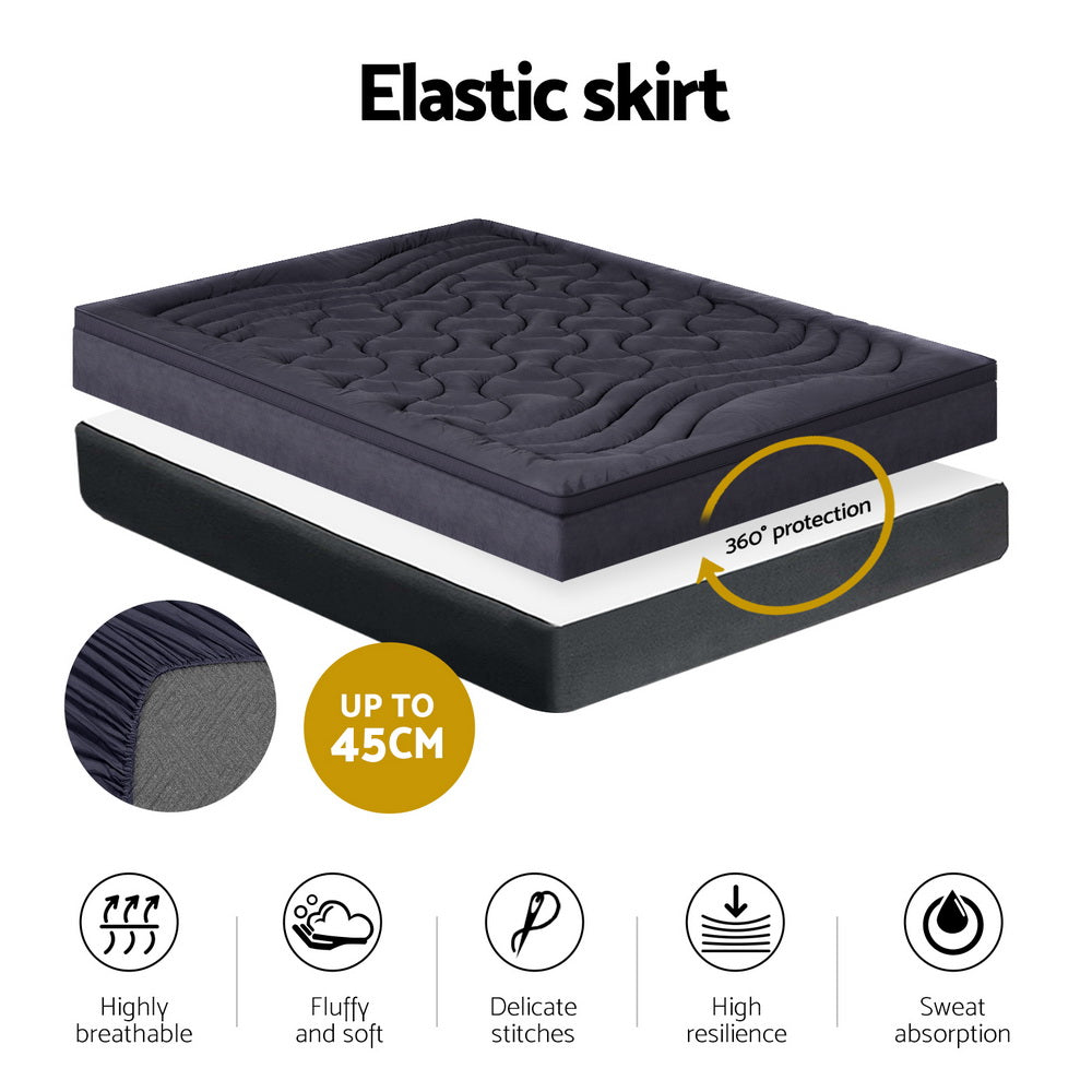 P&F SleepNice Bedding Mattress Topper Pillowtop 3-Zone Mat Pad Queen