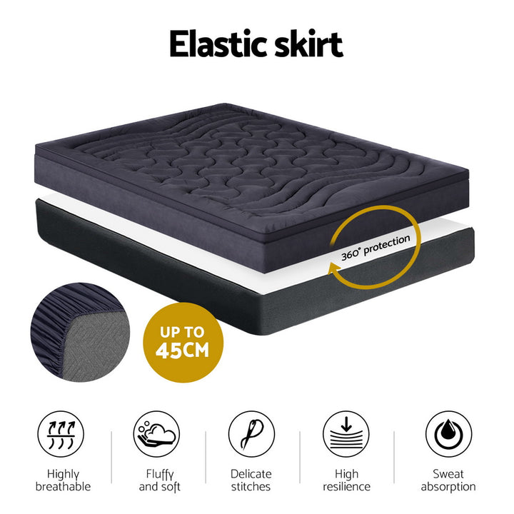 P&F SleepNice Bedding Mattress Topper Pillowtop 3-Zone Mat Pad Queen