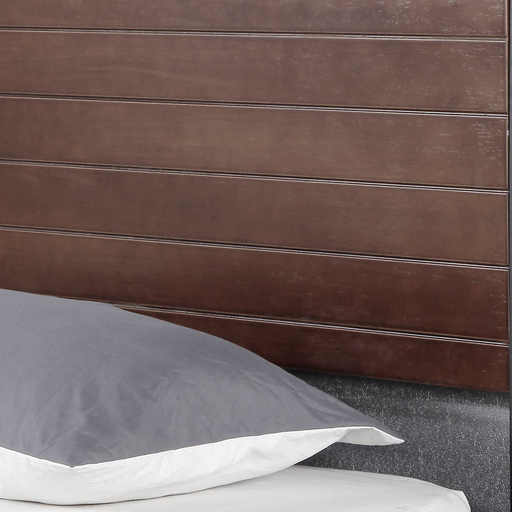 P&F Milano Decor Azure Bed Frame With Headboard Black