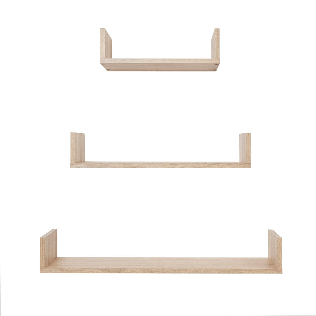P&F ZennHome Three Piece Oak Shelf Kit