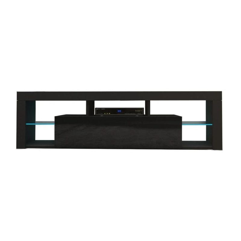 P&F SkyWay Modern TV Cabinet Living Room Furniture 200cm Black