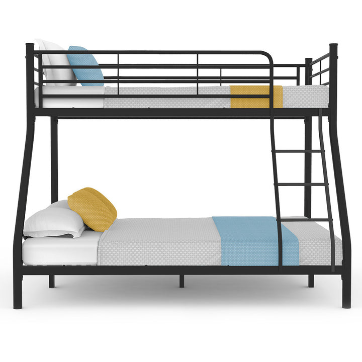 P&F Kingston Slumber Metal Single over Double Bunk Bed Frame, Dark Matte Grey