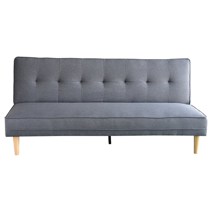 P&F ZennHome Madison Sofa Bed Lounge Couch Futon Furniture Home Dark Grey Linen Suite