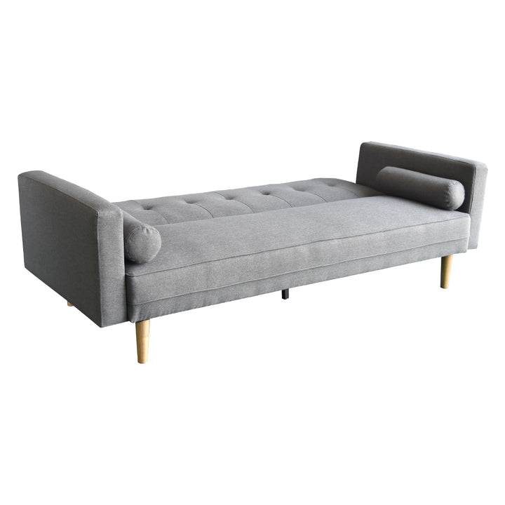 P&F ZennHome Madison Sofa Bed Lounge Couch Futon Furniture Home Light Grey Linen Suite