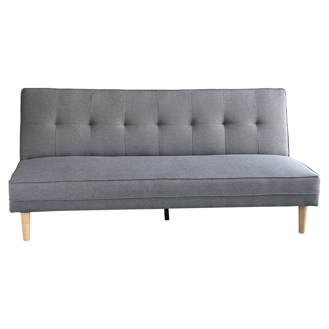 P&F ZennHome Madison Sofa Bed Lounge Couch Futon Furniture Home Light Grey Linen Suite