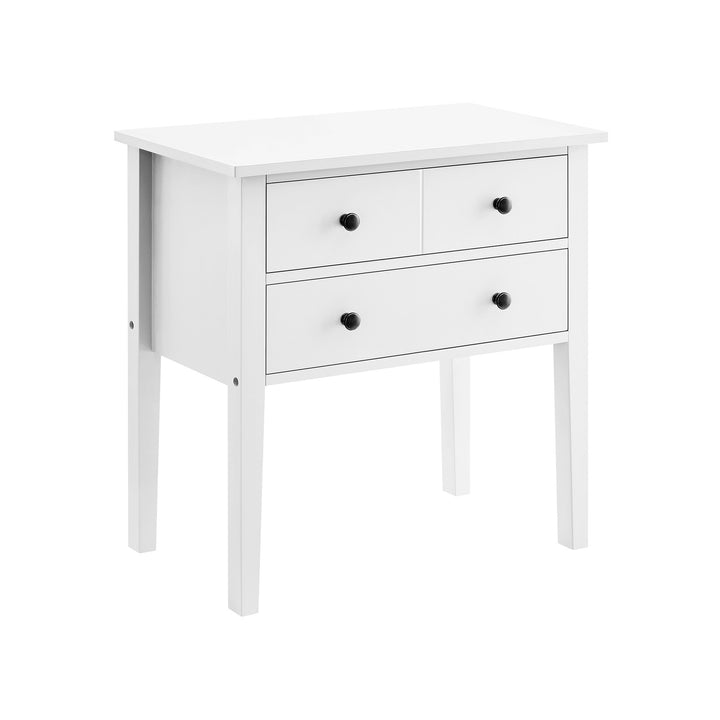 P&F ZennHome Sven Bedside Table Night Stand - White