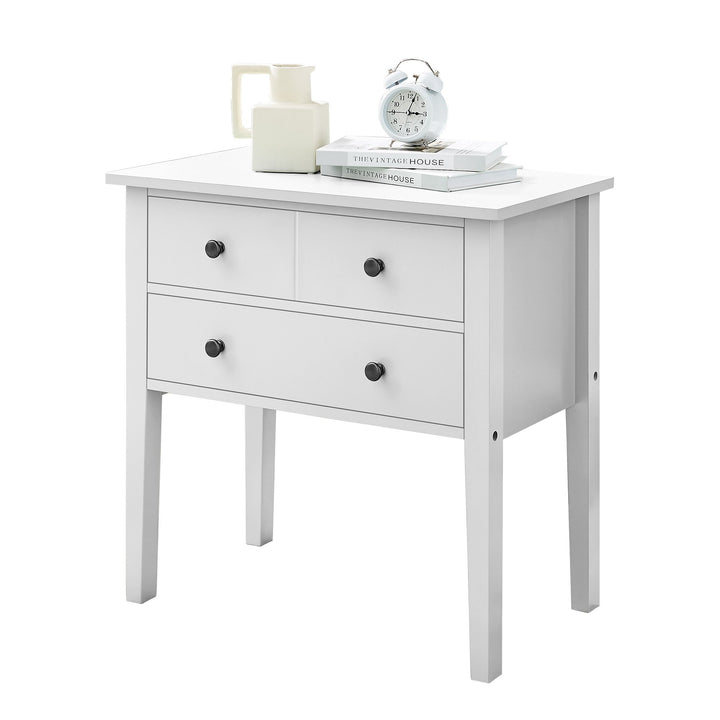 P&F ZennHome Sven Bedside Table Night Stand - White