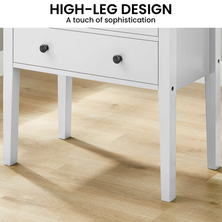 P&F ZennHome Sven Bedside Table Night Stand - White