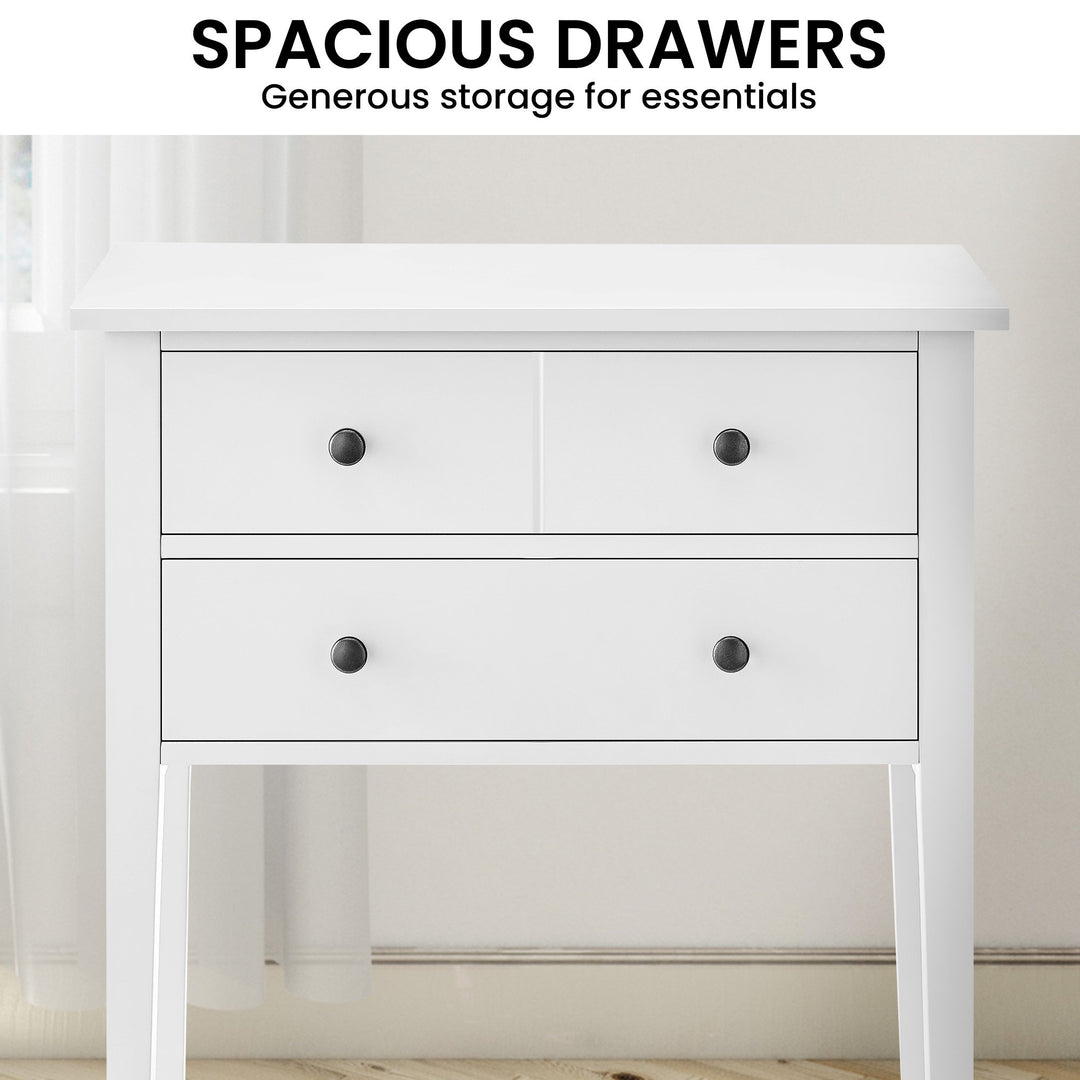 P&F ZennHome Sven Bedside Table Night Stand - White