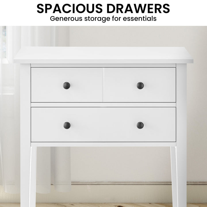 P&F ZennHome Sven Bedside Table Night Stand - White