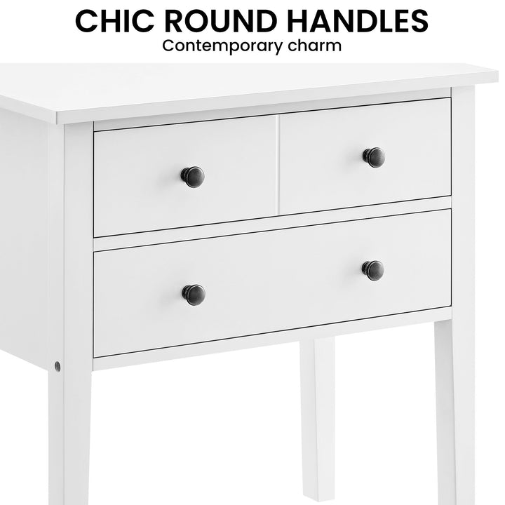 P&F ZennHome Sven Bedside Table Night Stand - White