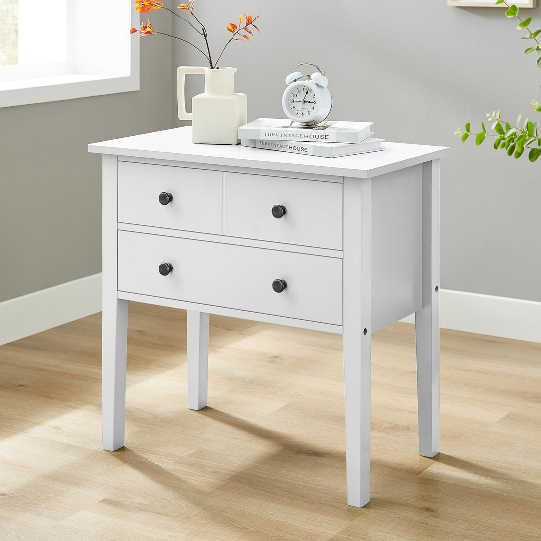 P&F ZennHome Sven Bedside Table Night Stand - White