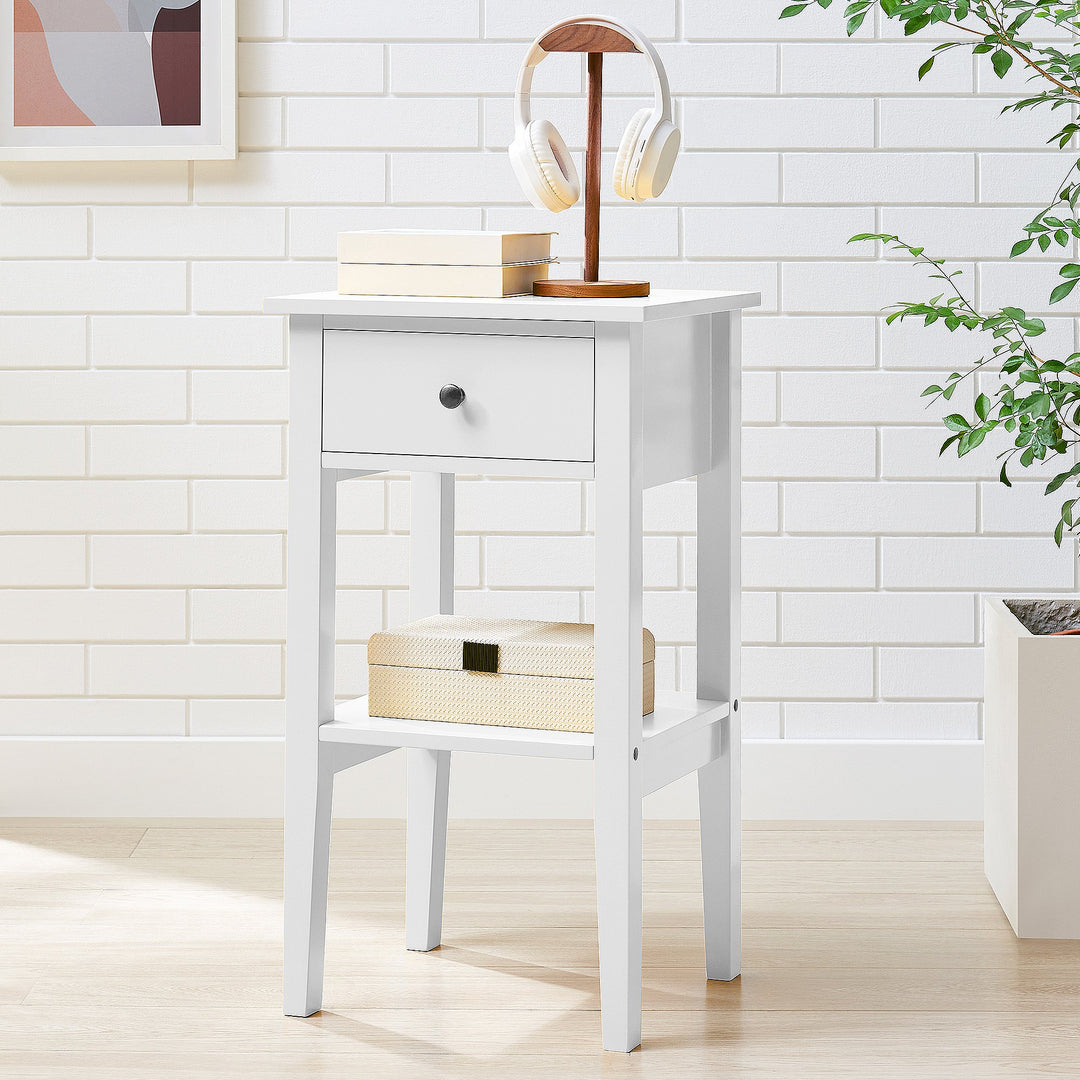 P&F ZennHome Rue Bedside Table - White