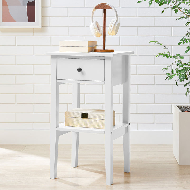 P&F ZennHome Rue Bedside Table - White